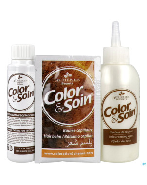 Color&soins 6b marron cacao    135ml 3chenes