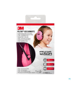 Peltor hearing protector kid neon pink 1