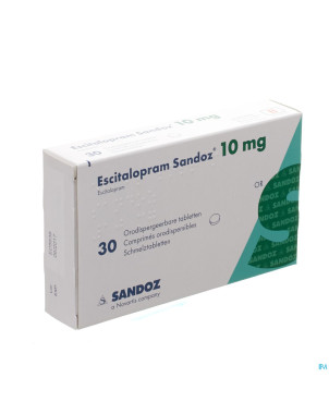 Escitalopram sandoz 10 mg comp orodsip 30