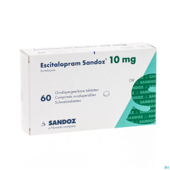 Escitalopram sandoz 10 mg comp orodsip 60