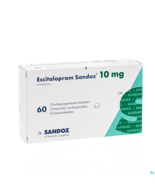Escitalopram sandoz 10 mg comp orodsip 60