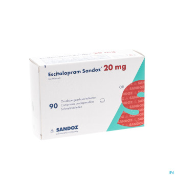 Escitalopram sandoz 20 mg comp orodsip 90