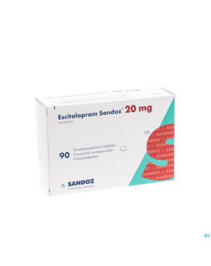 Escitalopram sandoz 20 mg comp orodsip 90