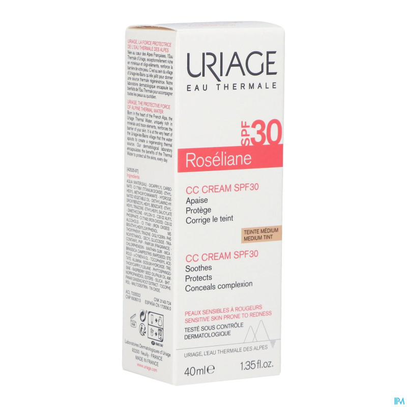 Uriage roseliane cc cream ip30 tube  40ml