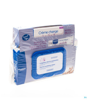 Mustela bb lingettes 70+cr change 1-2-3 50ml promo