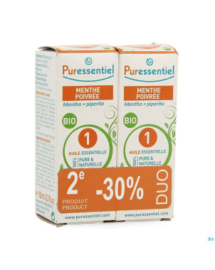 Puressentiel he menthe poivree bio 2x10ml