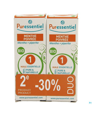 Puressentiel he menthe poivree bio 2x10ml