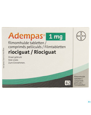Adempas 1,0 mg comp pell 42 x 1,0 mg