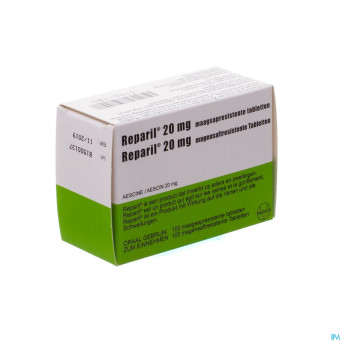 Reparil impexeco 20mg gastro resist comp 100 pip