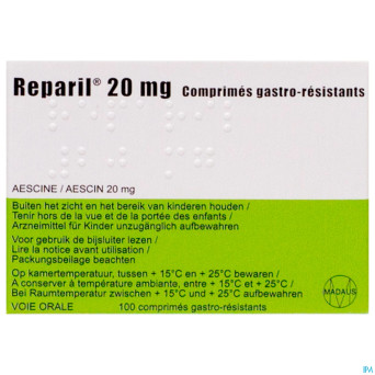Reparil impexeco 20mg gastro resist comp 100 pip