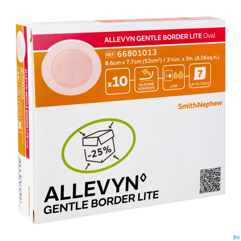 Allevyn gentle border lite oval small  10 66801013