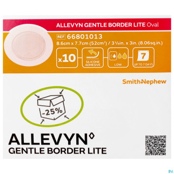 Allevyn gentle border lite oval small  10 66801013