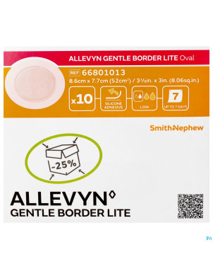 Allevyn gentle border lite oval small  10 66801013