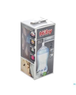 Nuby nt pack biberon 330ml 2bleu+2vert gratuit