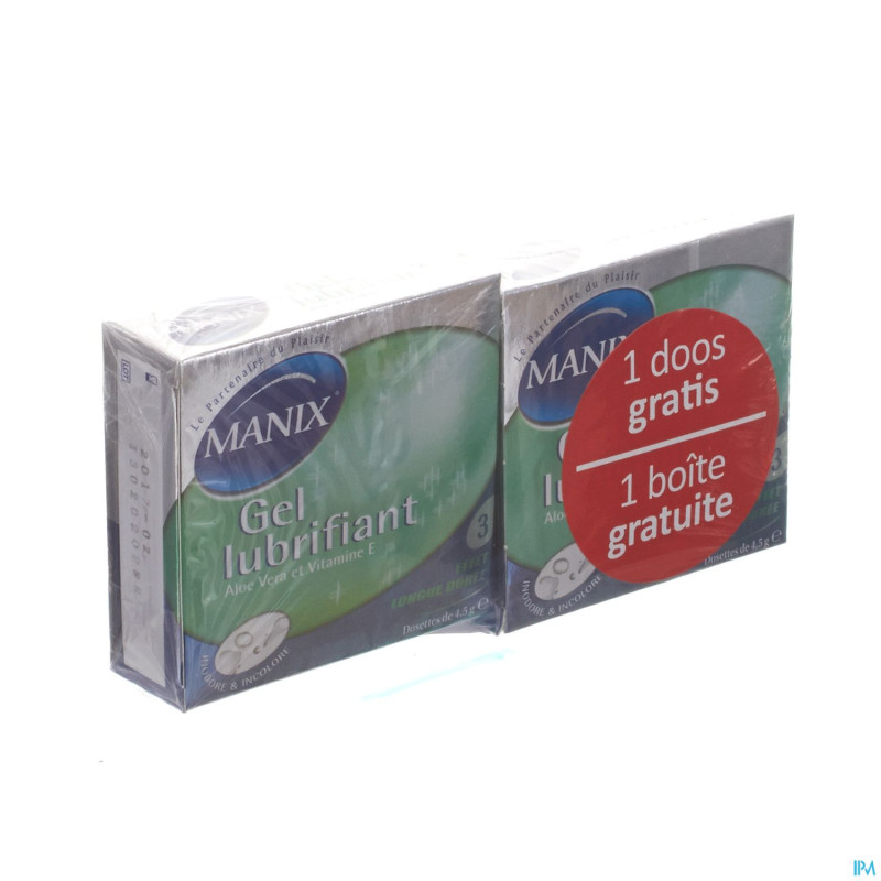 Manix gel lubrifiant duopack 2x3x5ml promo