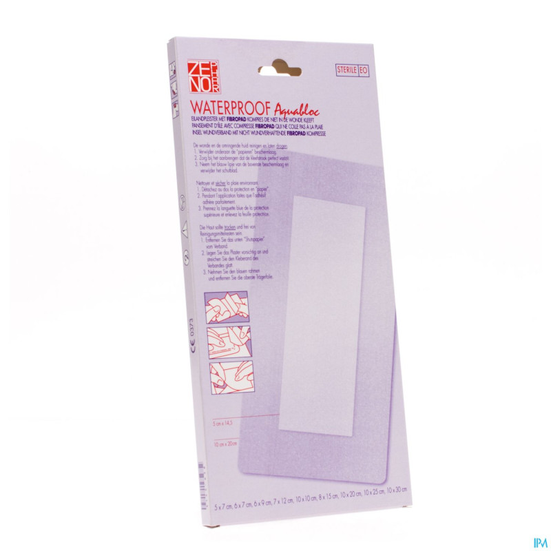 Euroderm plus 10x20cm 5 pansement steril wtp