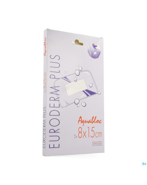 Euroderm plus  8x15cm 5 pansement steril wtp