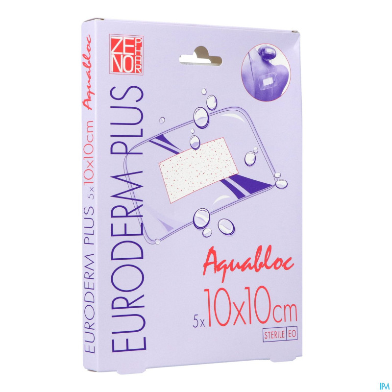 Euroderm plus 10x10cm 5 pansement steril wtp