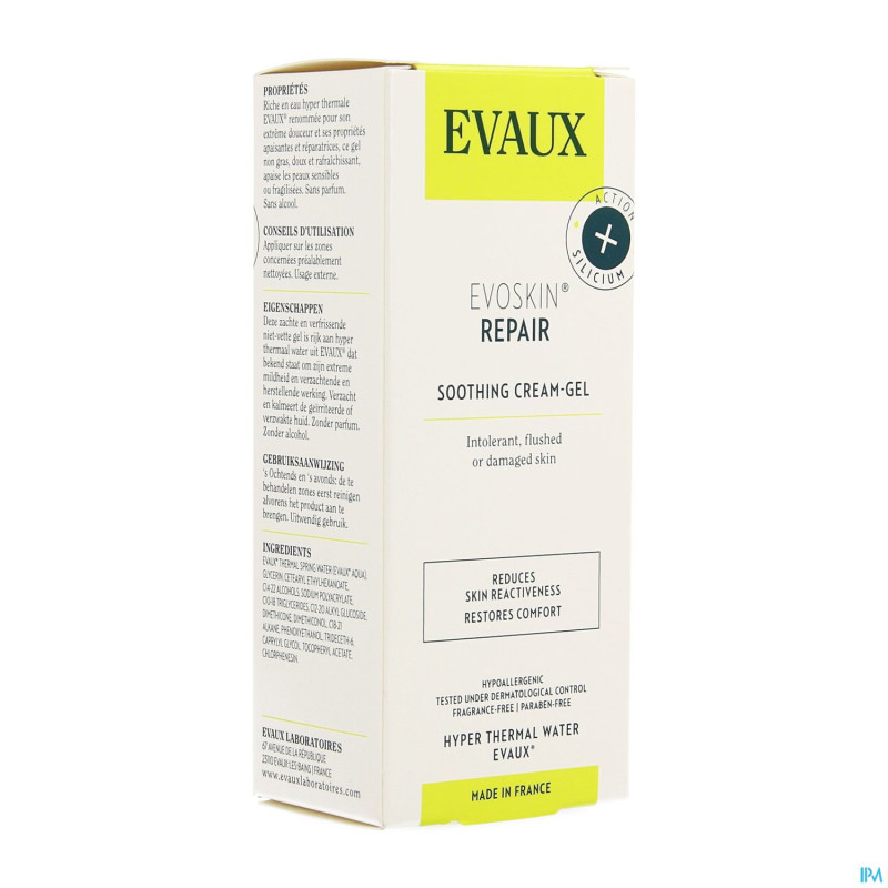 Evoskin reparateur gel creme apais.    tube 50ml