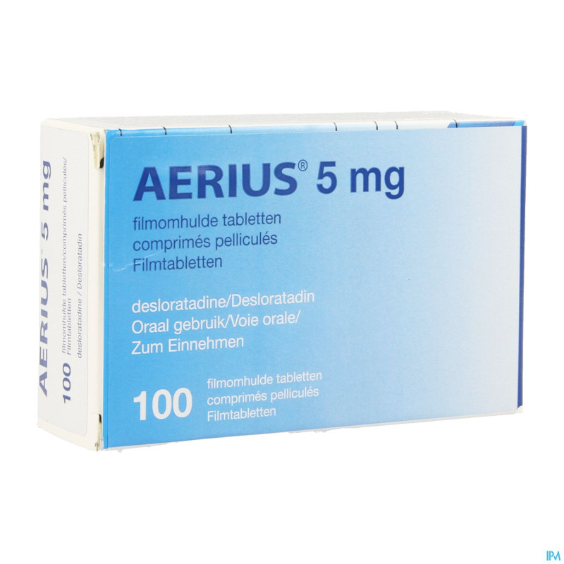Aerius 5 mg pi pharma comp pell 100 x 5 mg pip