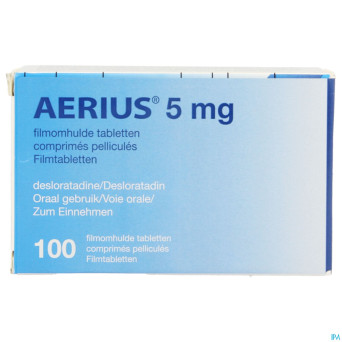 Aerius 5 mg pi pharma comp pell 100 x 5 mg pip