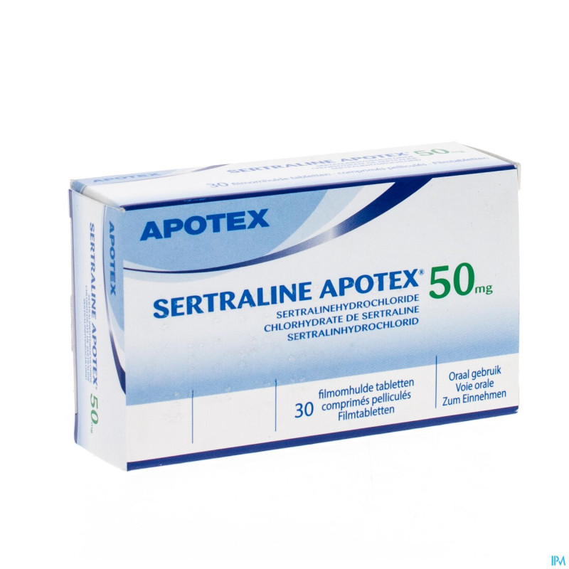 Sertraline apotex  50mg comp pellicul  30