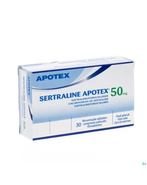 Sertraline apotex  50mg comp pellicul  30