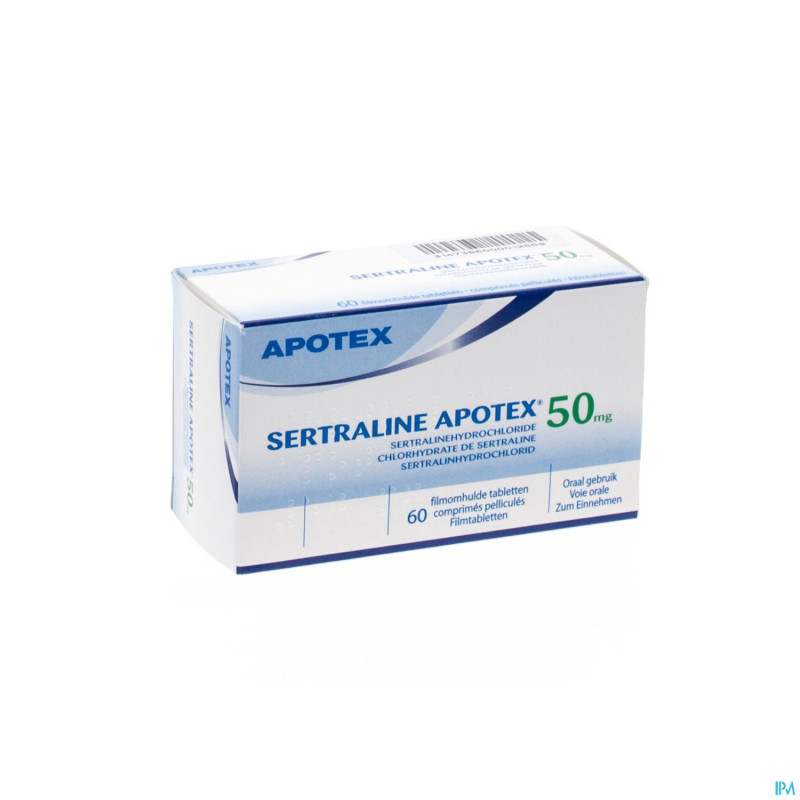Sertraline apotex  50mg comp pellicul  60