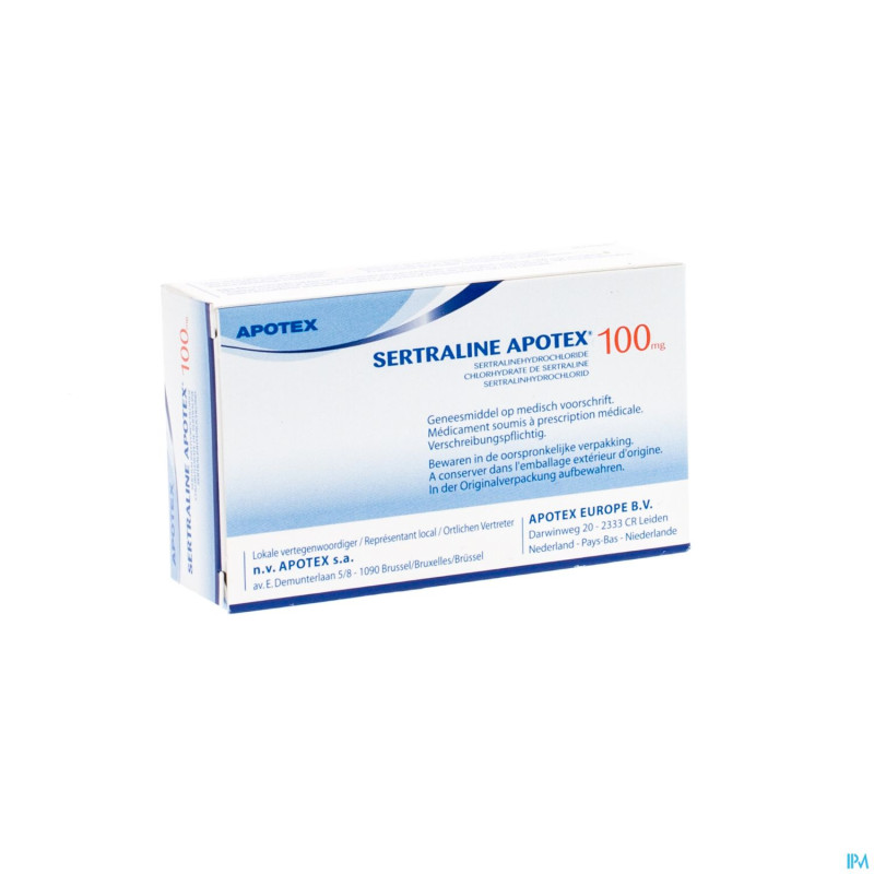 Sertraline apotex 100mg comp pellicul  30