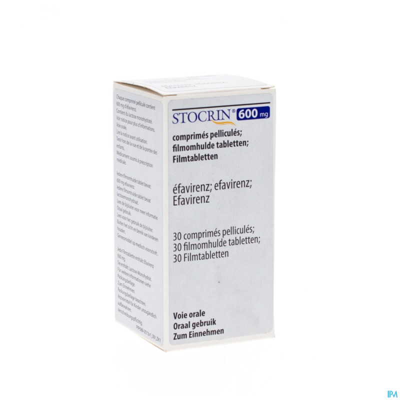 Stocrin 600 mg comp pell 30 pip