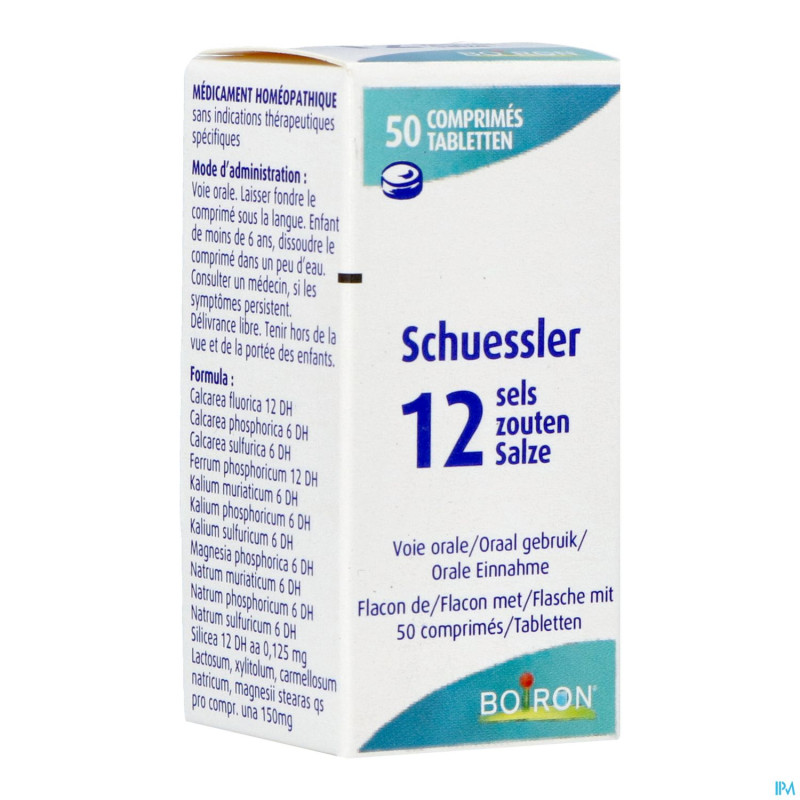 Schuessler 12 sels    50p boiron