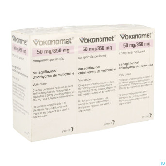 Vokanamet  50mg/ 850mg comp pell  60