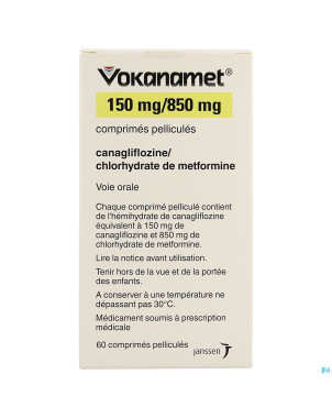Vokanamet 150mg/ 850mg comp pell  60