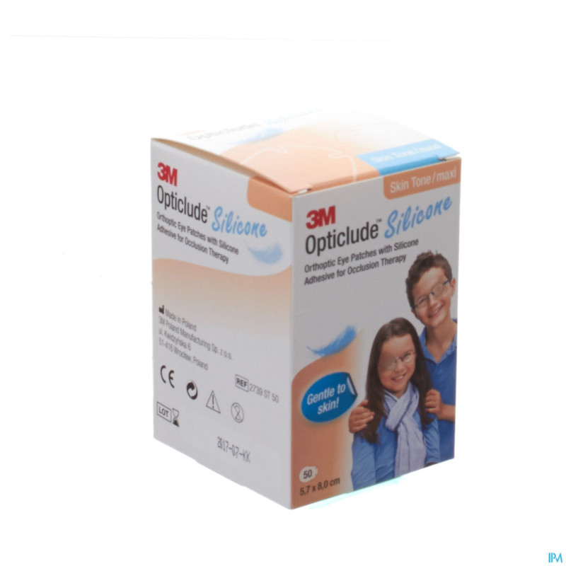 Opticlude 3m silicone eye patch skin tone maxi  50