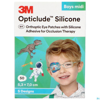 Opticlude 3m silicone eye patch boy midi  50