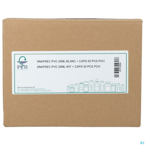Snapsec pvc 20ml blanc + caps 50 pch
