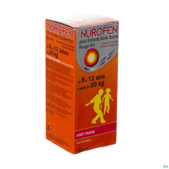 Nurofen impexeco 4% sirop strawberry ss enf  150ml