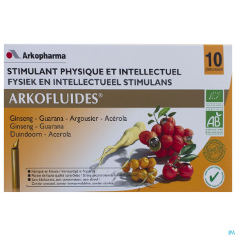 Arkofluide stimulant physique+intelect.unicados 10