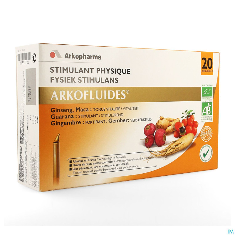 Arkofluide stimulant physique+intelect.unicados 20