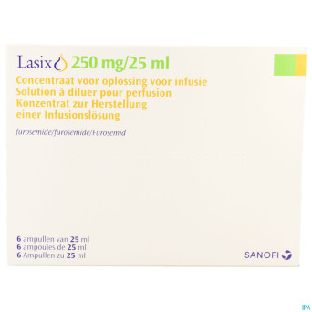 Lasix 250 mg amp iv 6x25 ml 250 mg