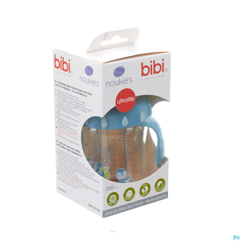 Bibi noukie's biberon goulot large world boy 250ml