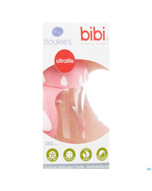 Bibi noukie's biberon goulot large world girl250ml