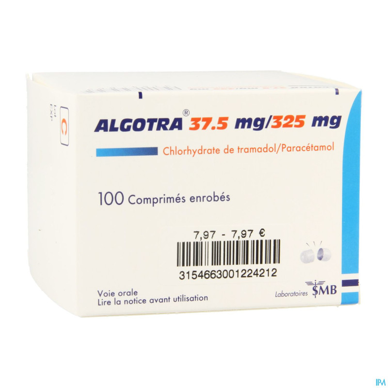 Algotra comp enrobes 100 x 325mg/37,5mg