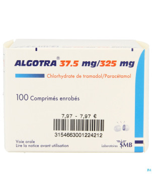 Algotra comp enrobes 100 x 325mg/37,5mg