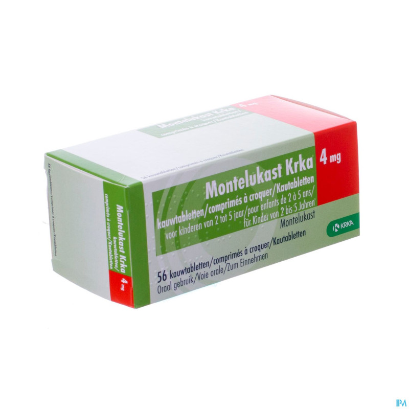 Montelukast krka  4 mg comp a croquer 56 x  4 mg