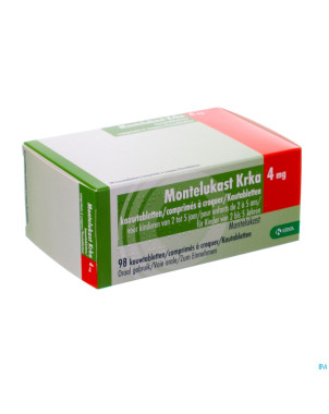 Montelukast krka  4 mg comp a croquer 98 x  4 mg