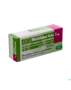 Montelukast krka  5 mg comp a croquer 28 x  5 mg