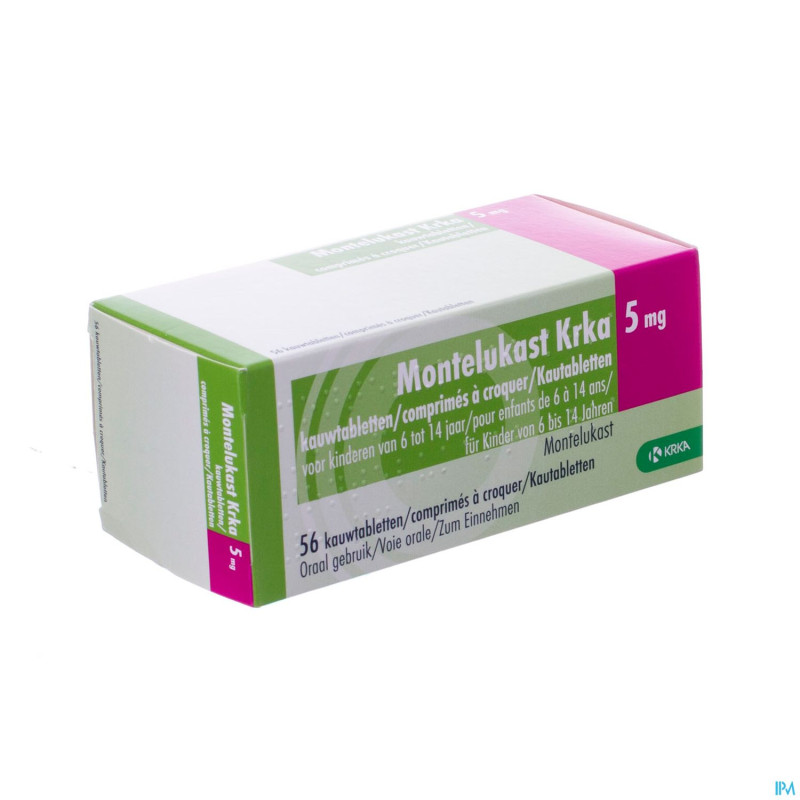 Montelukast krka  5 mg comp a croquer 56 x  5 mg