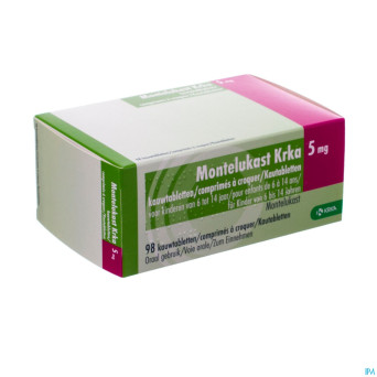 Montelukast krka  5 mg comp a croquer 98 x  5 mg