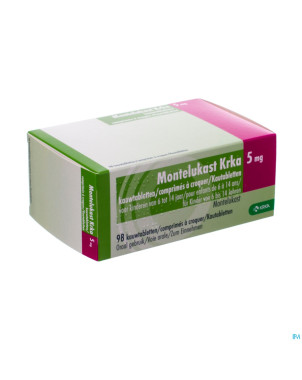 Montelukast krka  5 mg comp a croquer 98 x  5 mg